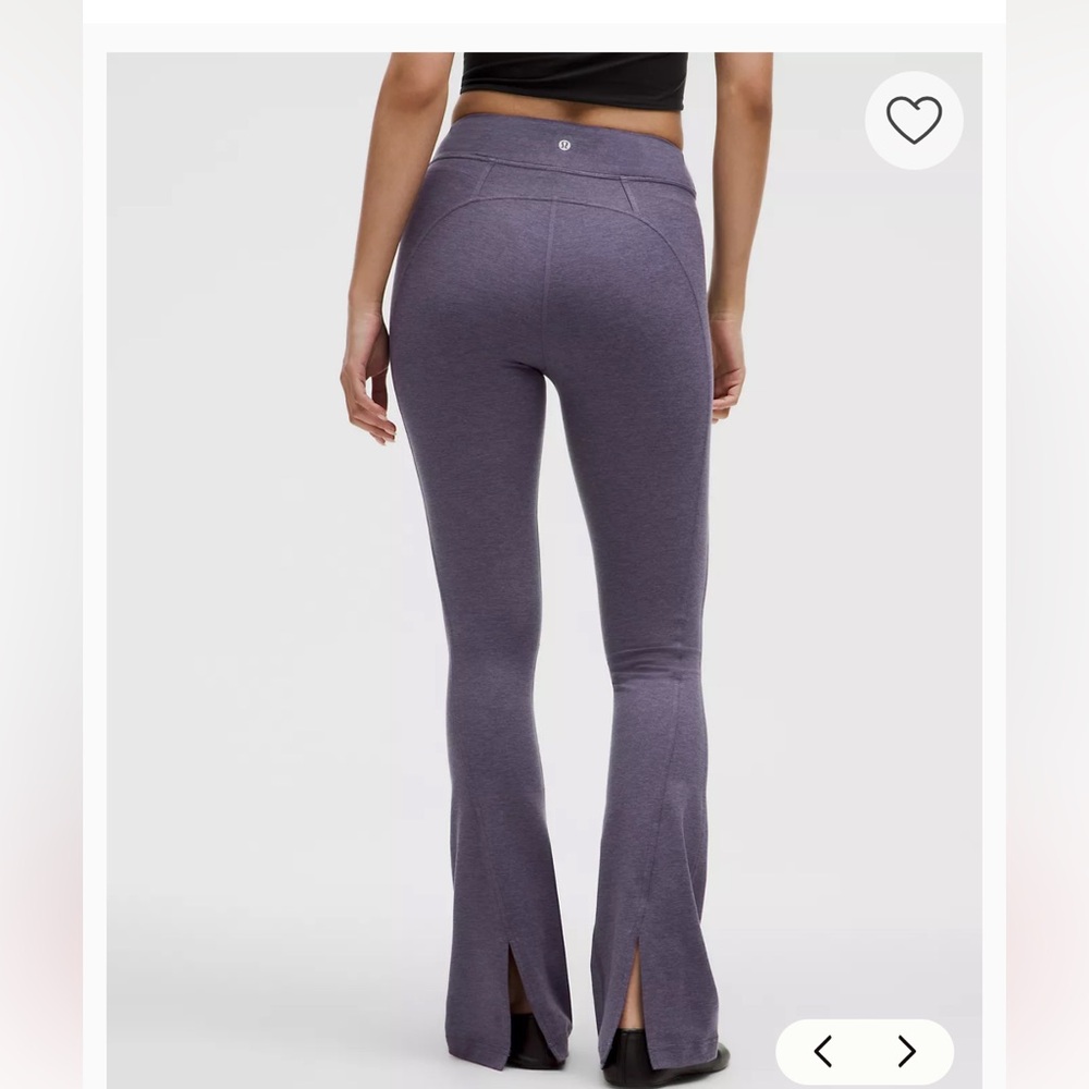 lululemon Softy Suedey Split-Hem High-Rise Mini-Flare Pant in Nightfall size 6 - Picture 3 of 13